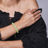 Vert fluo | Supernova arc-en-ciel | Argent | Bracelet Charmballa Verre Galaxy